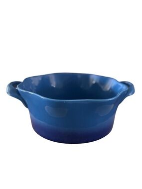 Studio Nova Vintage Coronado Blue Stoneware Bowl CDB01 Handles 8.75”